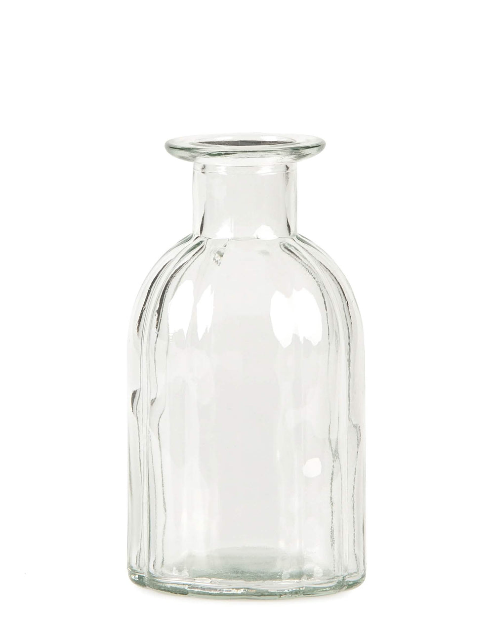 Vaso de vidro vintage para decoração transparente