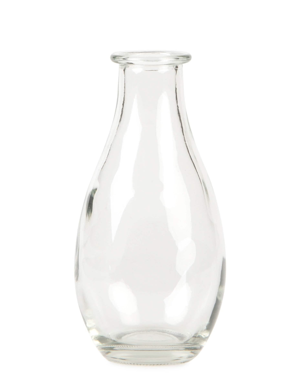 Jarra solitária de vidro para decoração de mesa transparente