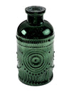 Jarra vintage brilhante em vidro verde abeto 6 x 12 cm
