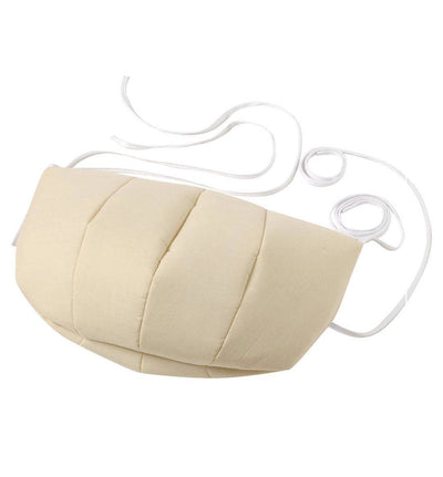 Ventre rembourré de Père Noël pour adulte beige à liens blancs