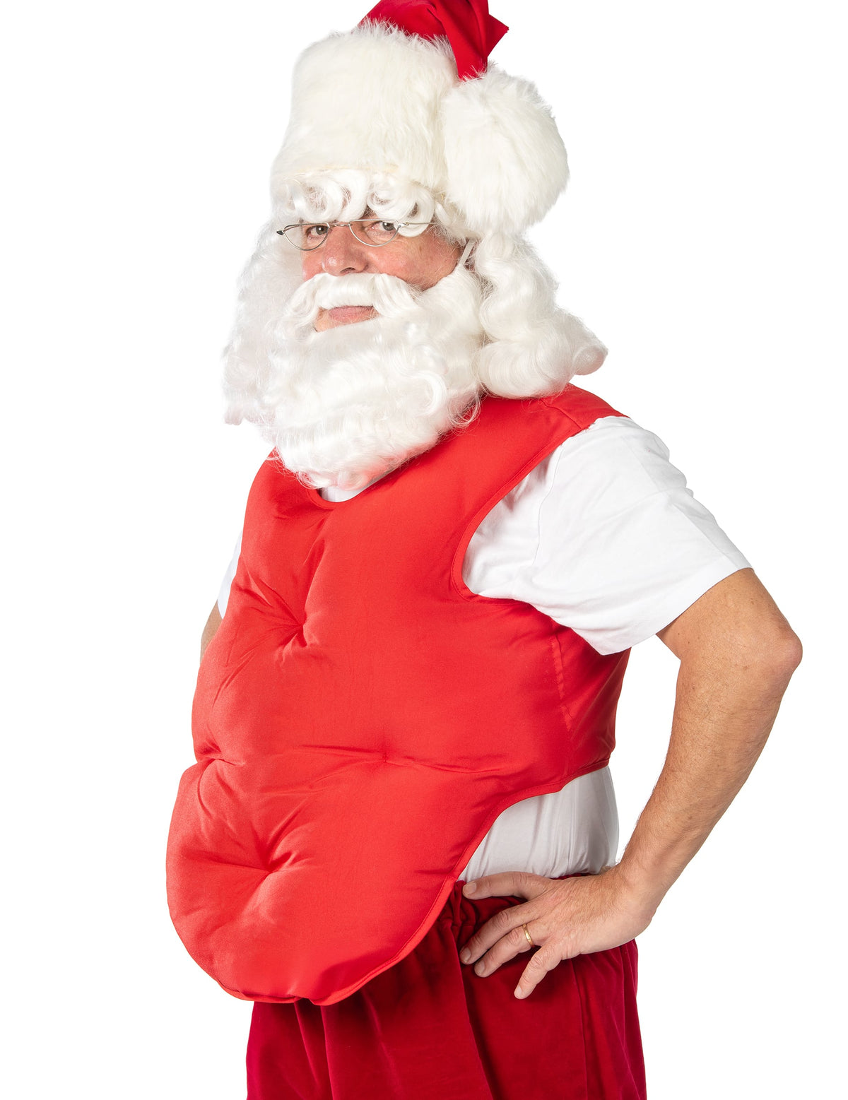 Vue de profil du ventre de Père Noël Luxe