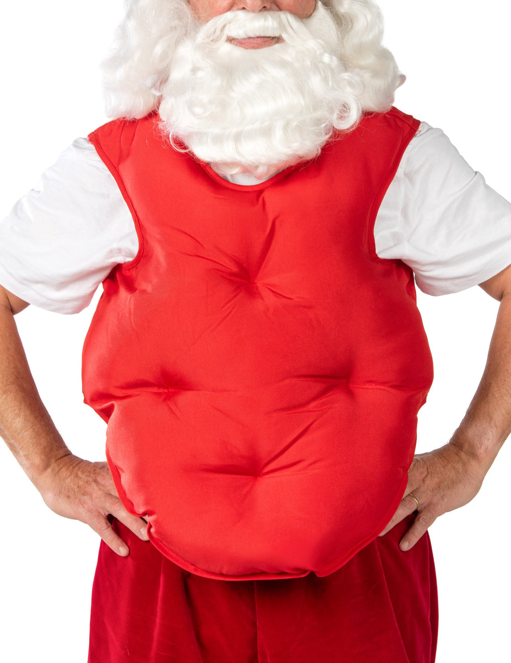 Ventre de Père Noël Luxe pour adulte rouge rembourré