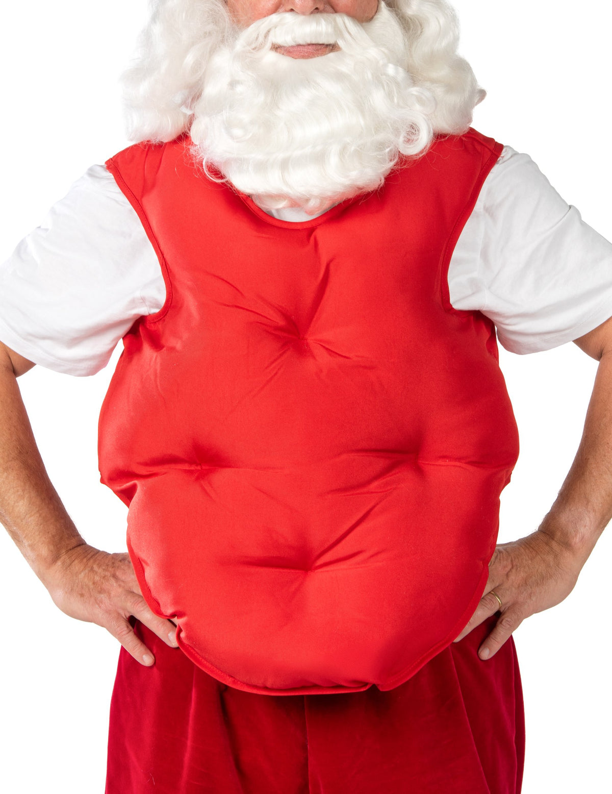 Ventre de Père Noël Luxe pour adulte rouge rembourré