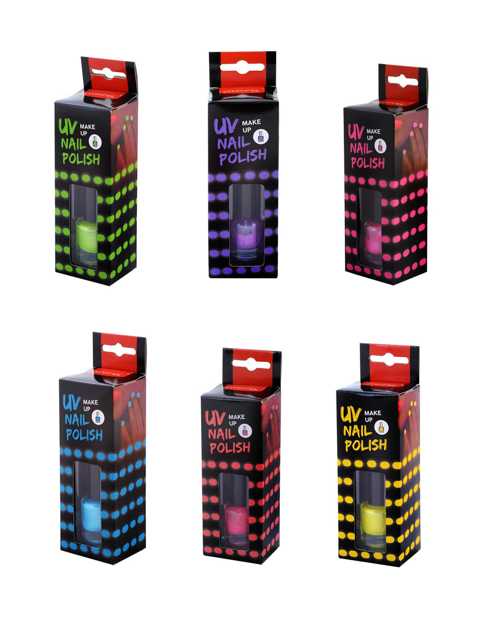 Verniz para unhas com efeito UV para adulto multicores fluo