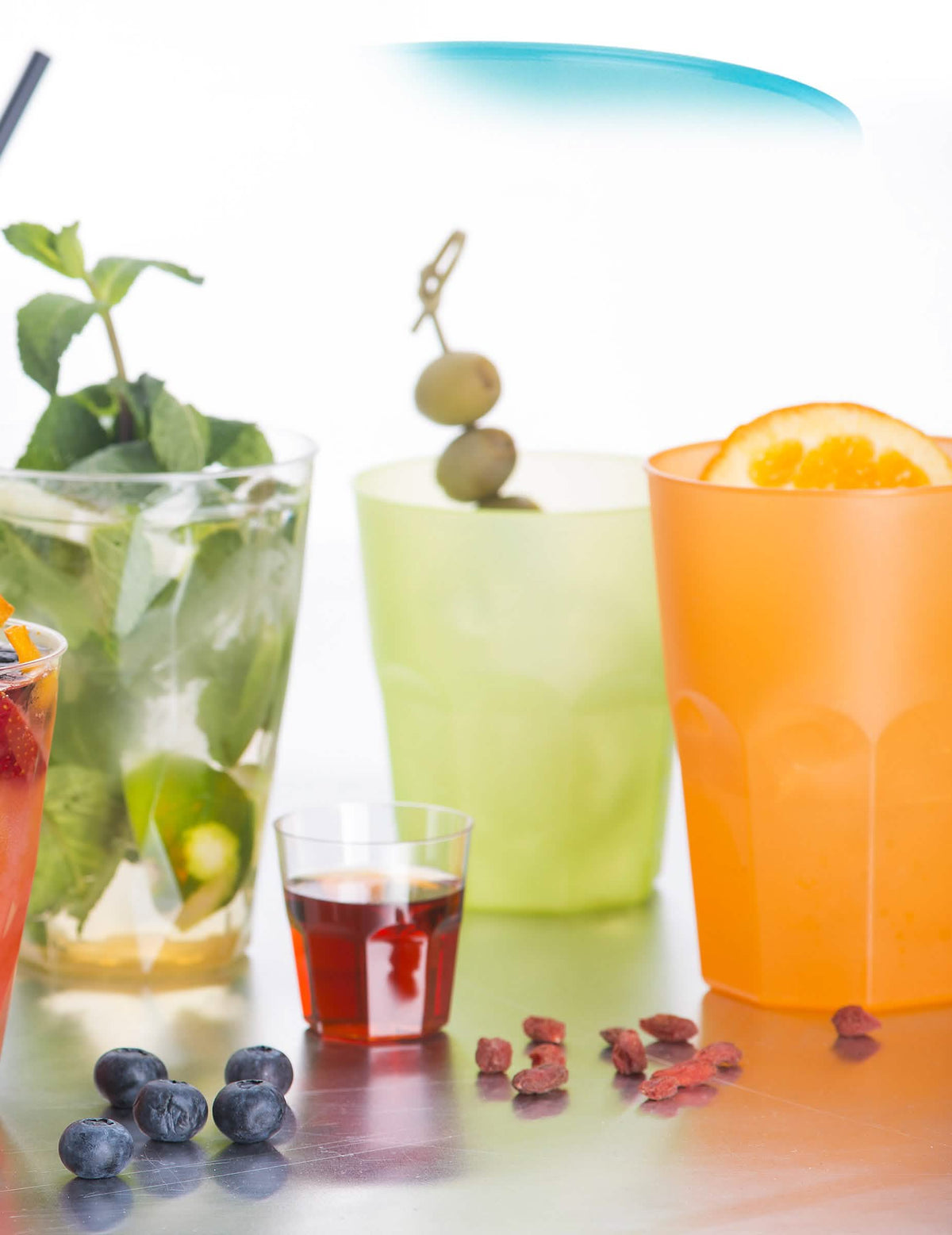 Copo de cocktail verde anis mate 42 cl