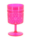 Copo de pé de plástico rosa framboesa 270 ml