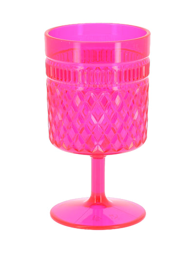 Copo de pé de plástico rosa framboesa 270 ml