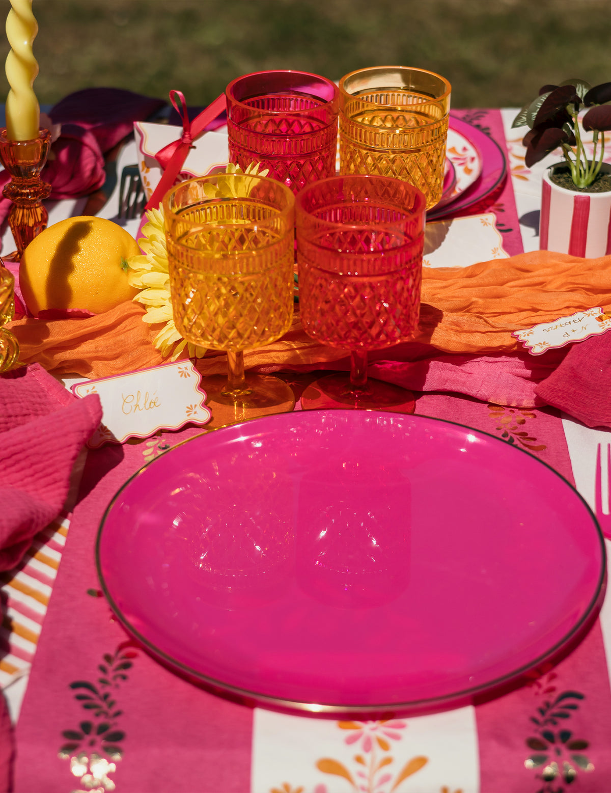 Taça de plástico cor-de-rosa framboesa 270 ml