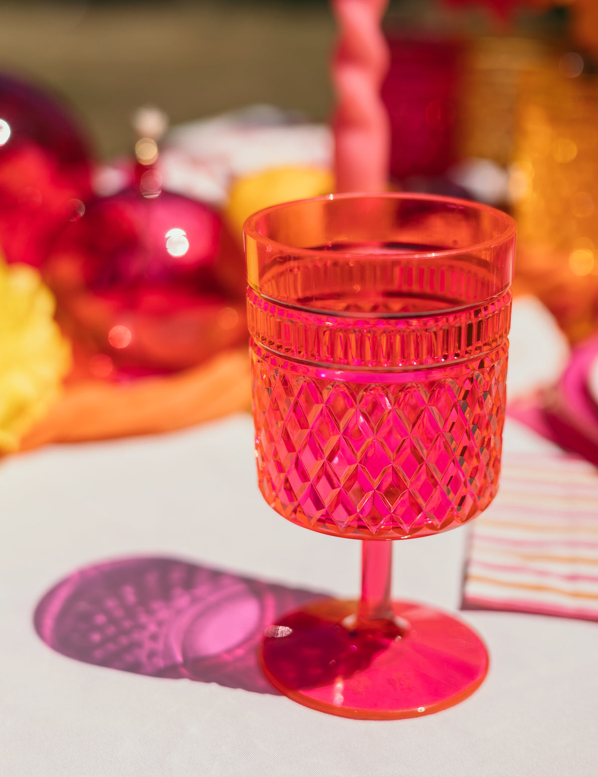 Taça de plástico cor-de-rosa framboesa 270 ml