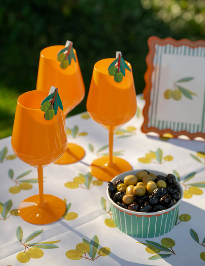 Taça de vinho com pé laranja 47 cl