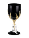 Mise en situation lors d'un pique-nique du verre à pied en plastique Halloween noir et or