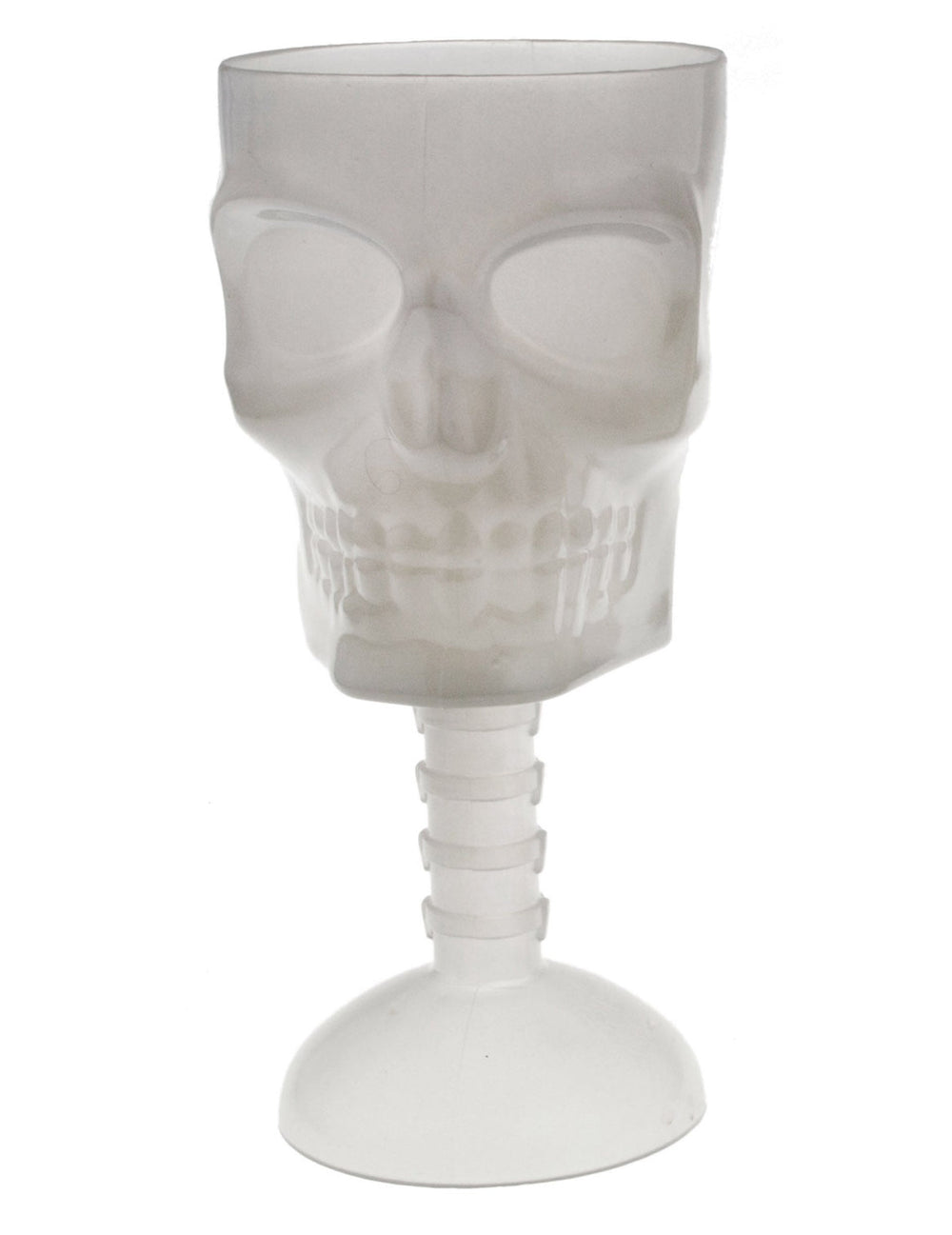 Verre tête de mort pour Halloween blanc phosphorescent