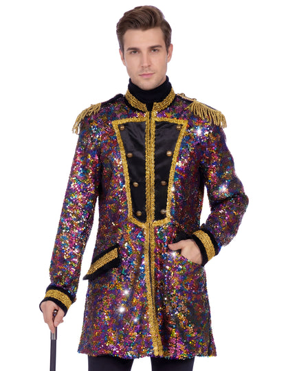 Veste à sequins multicolores de luxe homme