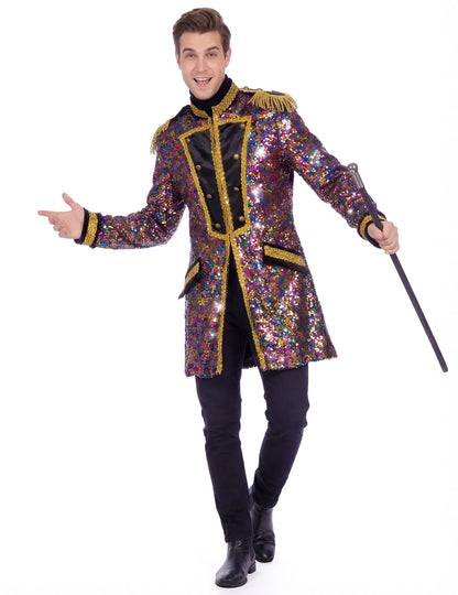 Veste à sequins multicolores de luxe homme