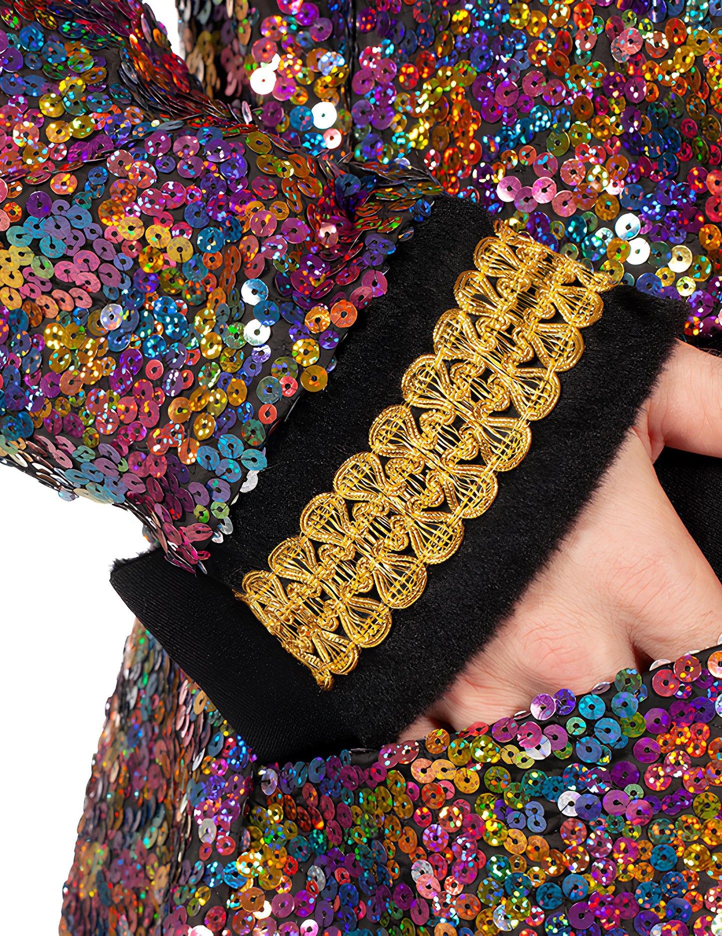 Veste à sequins multicolores de luxe homme