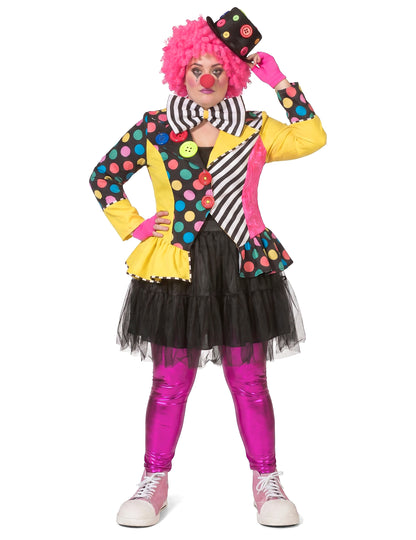 Casaco palhaço multicolor mulher
