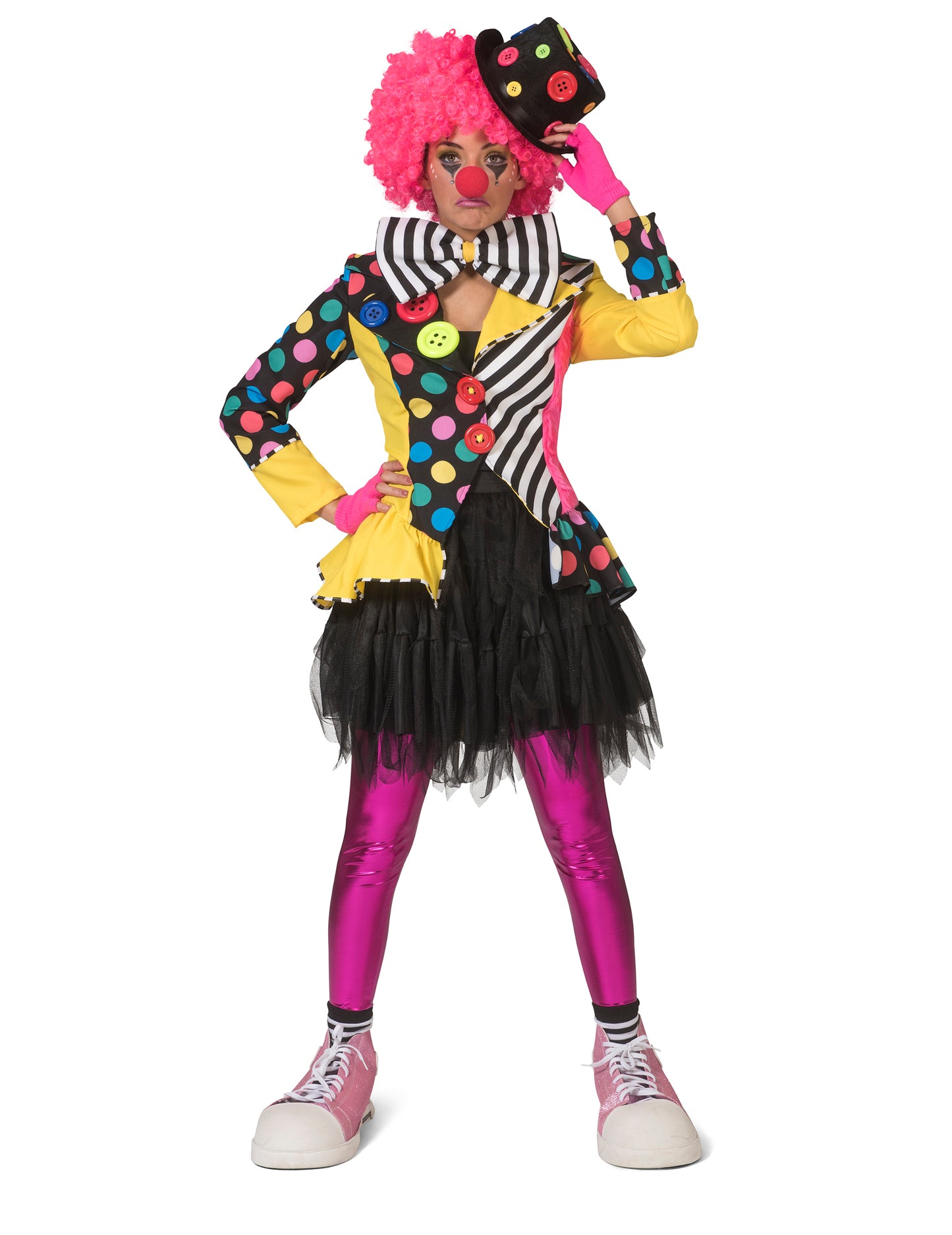 Casaco palhaço multicolor mulher