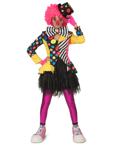 Casaco palhaço multicolor mulher