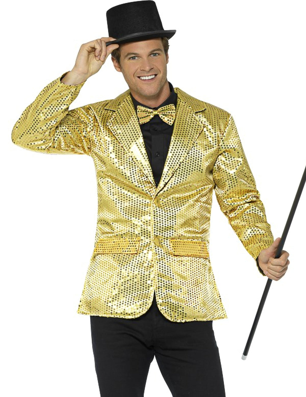 Veste disco pour homme or à sequins luxe
