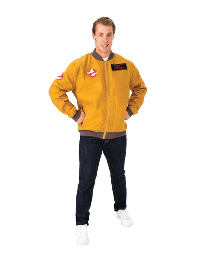 Veste Ghostbusters pour adulte jaune avec logo et écusson Stantz
