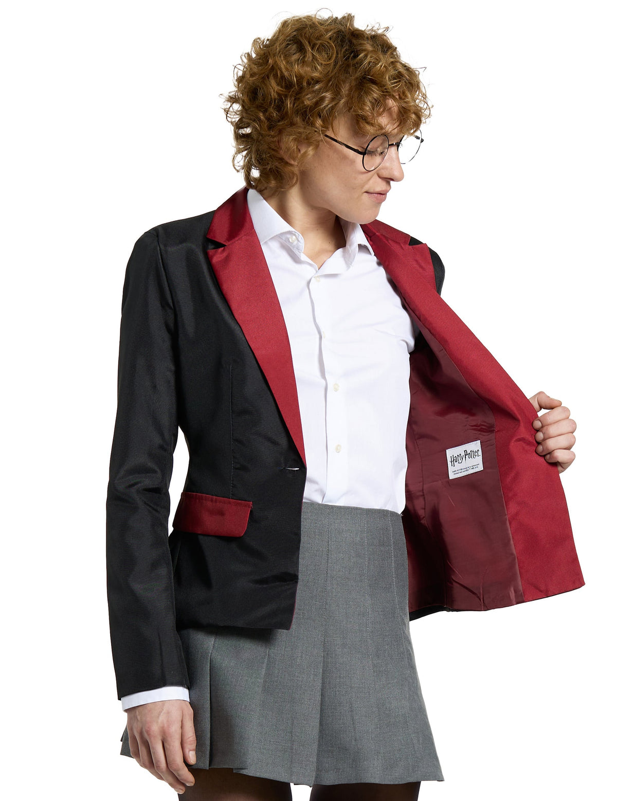 Détail de la doublure de la veste Mrs. Gryffondor pour femme Suitmeister