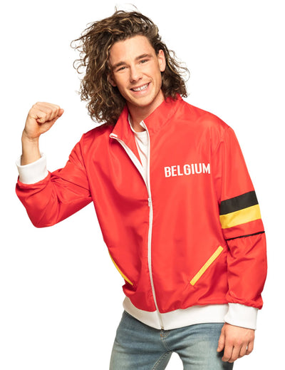 Veste supporter Belgique pour homme rouge avec logo Belgium