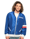 Veste supporter France pour homme bleue avec marquage France et bandes tricolores
