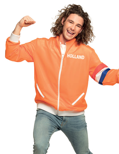 Veste supporter Hollande pour homme orange avec inscription Holland