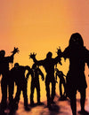 Pack décoration autocollants zombies pour Halloween noir et orange